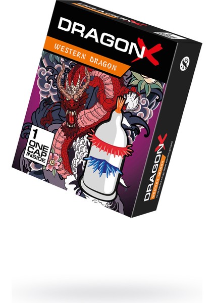 Western Dış Uyarımlı ve Tırtıklı Prezervatif - 1 Adet Extra Uyarımlı Condom Sitabella Dragon Western Prezervatif
