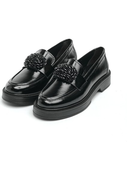 Casual Hakiki Deri Taş Aksesuarlı Kadın Ayakkabı fiyatları