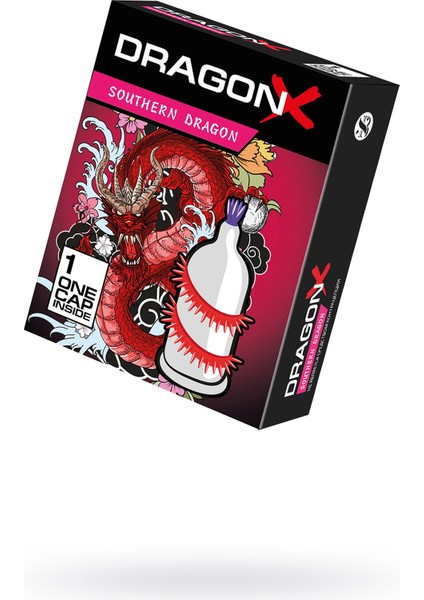 Southern Dış Uyarımlı ve Tırtıklı Prezervatif - 1 Adet Extra Uyarımlı Condom Sitabella Dragon Southern Prezervatif