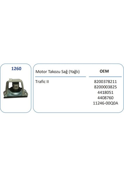 1260 - Motor Takozu Trafıc Iı Vıvaro 1,9dcı F9Q