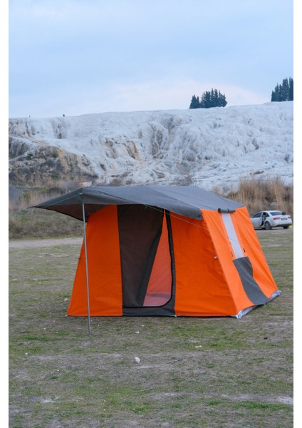 KAPI SİNEKLİKLİ 1+0 Double Kamp Çadırı 4 Kişilik