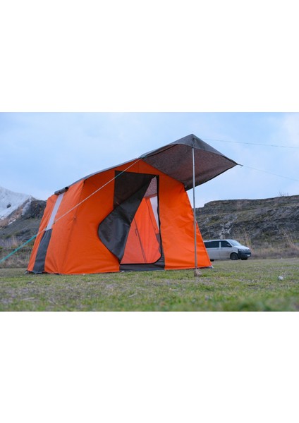 KAPI SİNEKLİKLİ 1+0 Double Kamp Çadırı 4 Kişilik