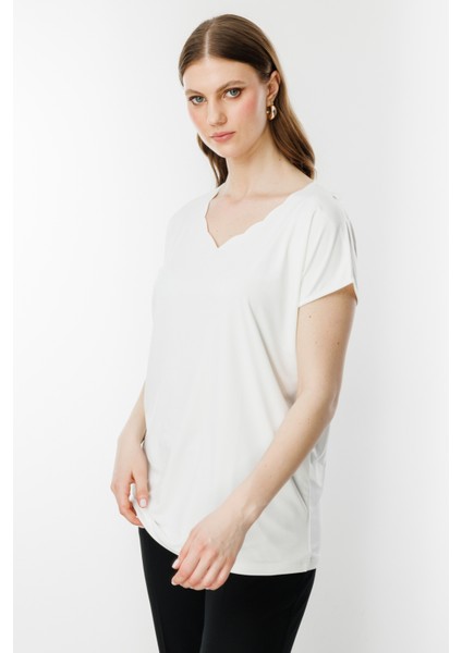 51393 Onteks Kısa Kol Dilim Yaka Bluz fiyatları