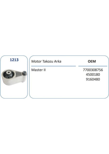 1213 - Motor Takozu Arka Alt Master Iı Movano 1,9dtı 2,5dtı 2,5cdtı 3,0dtı