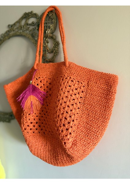 Simarikcraft el örgüsü Plaj Çantası handmade oversize fiyatları
