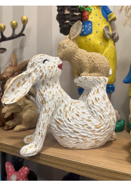 Dokulu Oyuncu Tavşanlar, Biblo, Hediyelik Dekoratif Obje fırsatları