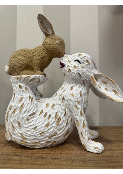 Dokulu Oyuncu Tavşanlar, Biblo, Hediyelik Dekoratif Obje indirimleri