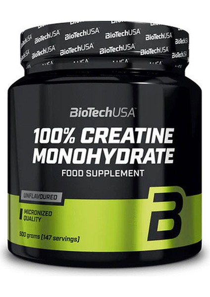 Bıotech Usa 100% Creatine(Kreatin) Monohydrate 500 Gram - 147 Servis (Amerikan Versiyon)