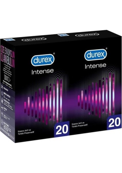 Intense Uyarıcı Prezervatif 20 Li x 2 Adet (40 Lı Avantaj)