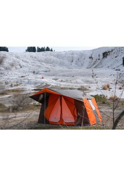 Tmç Camping KAPI SİNEKLİKLİ 2+1 L Mutfaklı Double Kamp Çadırı 4-6 Kişilik