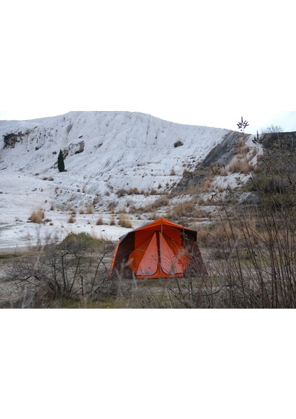 Tmç Camping KAPI SİNEKLİKLİ 2+1 L Mutfaklı Double Kamp Çadırı 4-6 Kişilik