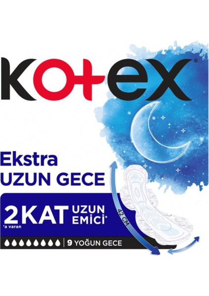 Hijyenik Ped 9'lu Ekstra Uzun Gece Tipi Anti Alerjik Çift Katlı Emici Sızıntı Önleyici fiyatları