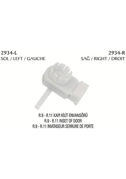 PLK-2934-R - Kapı Kilit Envansoru Sağ R9 R11