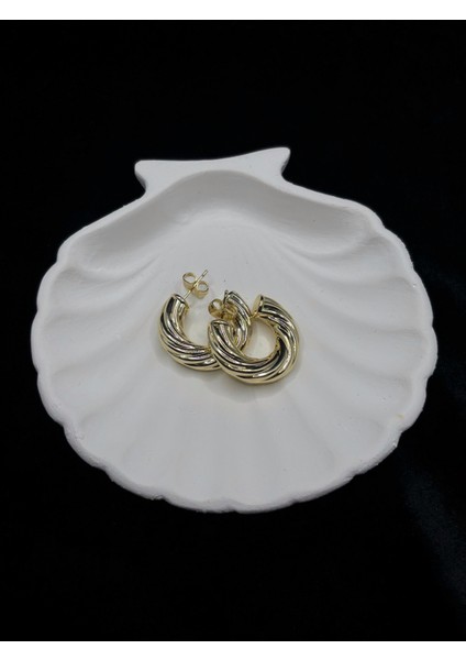 Altın Kaplama Burgu Halka Küpe modelleri