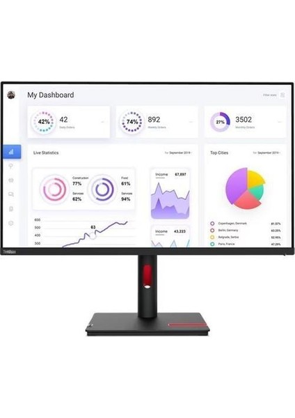 31.5" IPS Thınkvısıon T32P-30 63D2GAT1TK 4ms 60HZ Hdmı-Dp Grafik Tasarım Monitörü 3840X2160