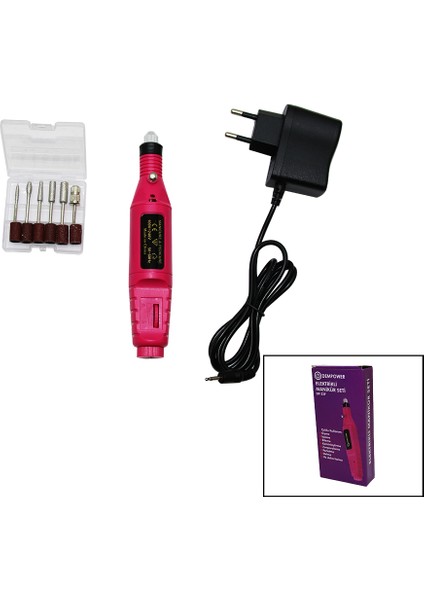7 Uçlu Elektrikli Manikür Pedikür Seti 2000-300RPM Hız (4767) - MCT2492-5856