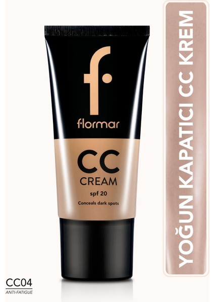Belirgin Izler Için Yoğun Kapatıcı cc Krem (Ten Rengi) - cc Cream -CC04 Antifatigue- 8690604534739