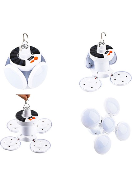 Premıo PR-2038 Solar Panelli Şarjlı Çift Bataryalı 5li Katlanabilir Acil Dur - MCT4883-5232