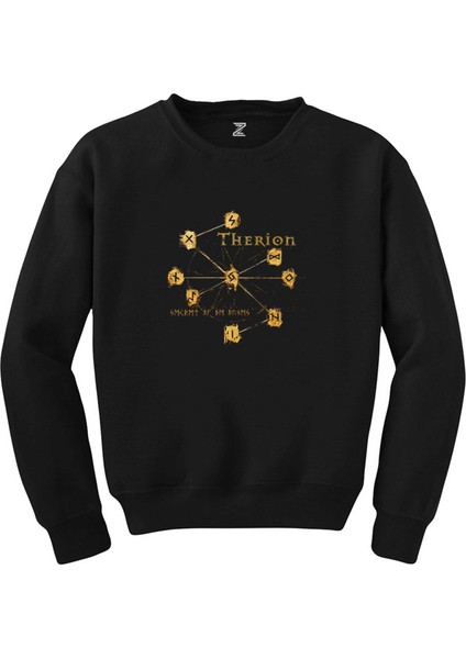 Therion Secret Of The Runes Siyah Sweatshirt