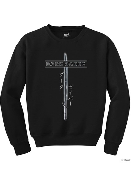 Star Wars Dark Saber Siyah Sweatshirt