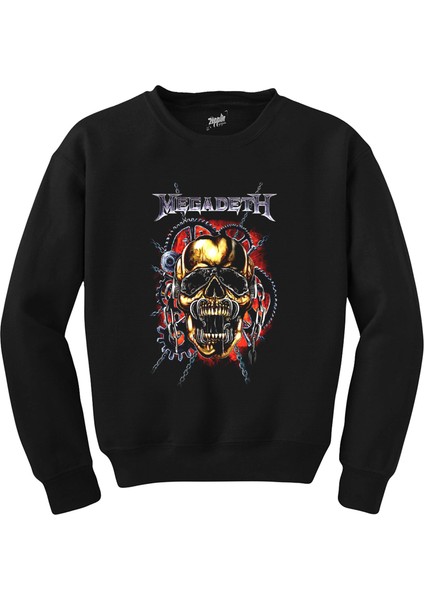 Megadeth Skull Slave Siyah Sweatshirt