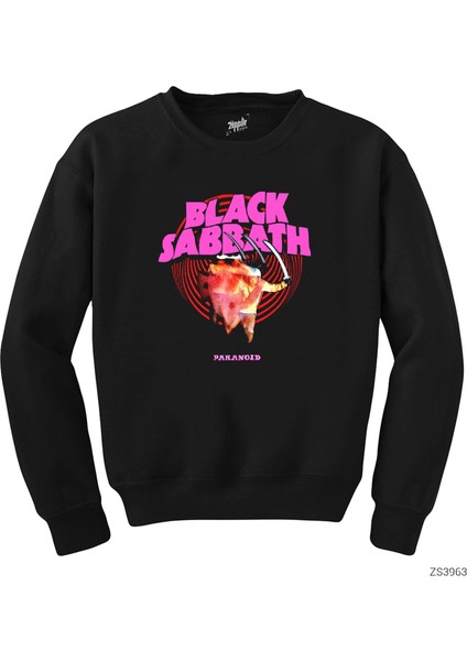 Black Sabbath Paranoid Black Siyah Sweatshirt