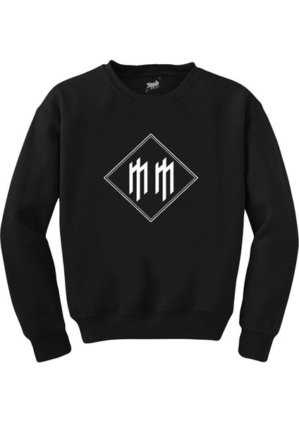 Marilyn Manson Sqqare Siyah Sweatshirt