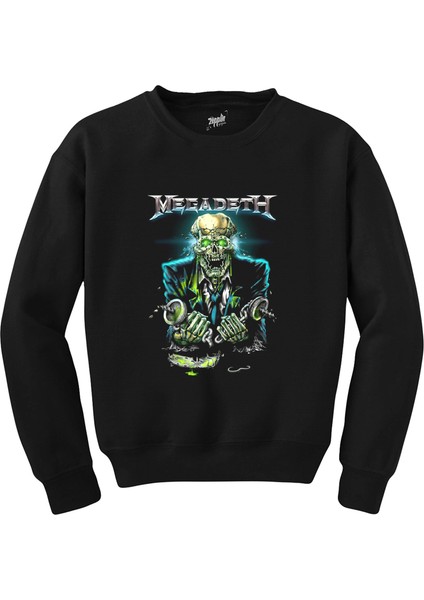 Megadeth Skull Riot Siyah Sweatshirt