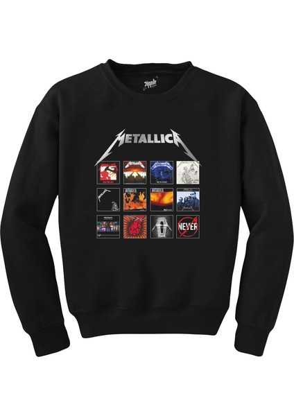 Metallica Album Covers Siyah Sweatshirt