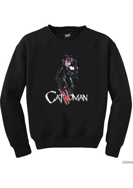 Catwoman Siyah Sweatshirt