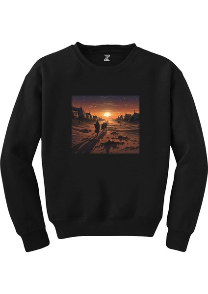 Caravan Marching Into The Sunset Siyah Sweatshirt