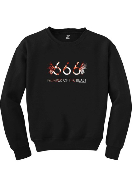 Iron Maiden 666 Siyah Sweatshirt