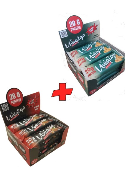 Power Almond Maxibar 65 gr % 30Protein 12 adet yanında yer fıstığı ezmeli XXL Proteinli Bar 67 gr 12 adet, toplam 24 adet