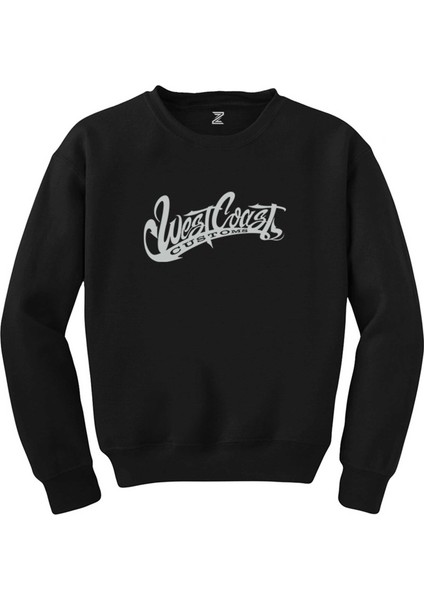 West Coast Customs Text Siyah Sweatshirt