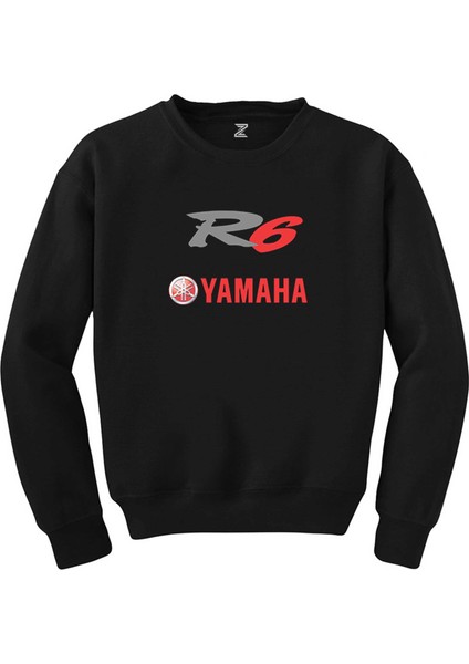 Yamha R6 Red Siyah Sweatshirt