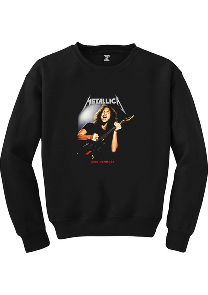 Metallica Kirk Hammet Guitar Siyah Sweatshirt