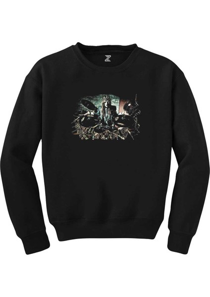 Slipknot Joey Jordison Bateri Siyah Sweatshirt