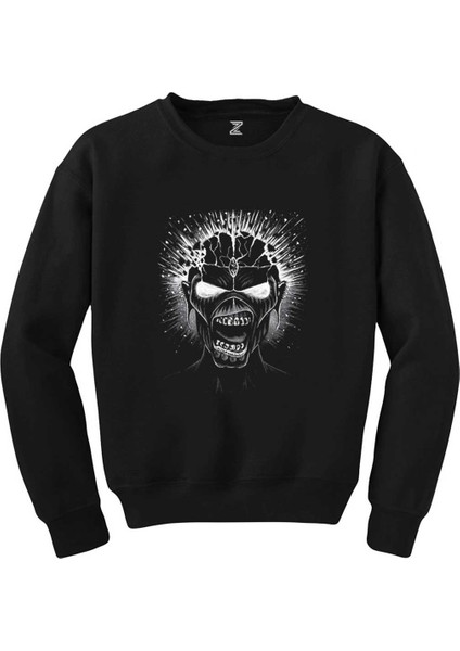 Iron Maiden Skull Siyah Sweatshirt