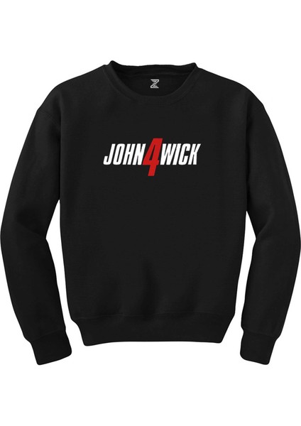 John Wick 4 Logo Siyah Sweatshirt