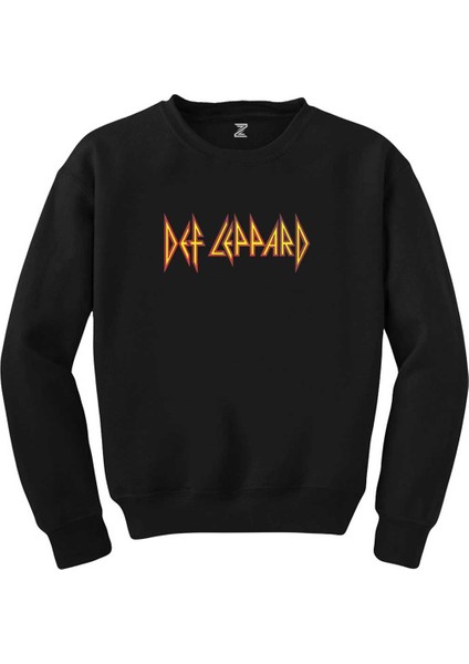 Def Leppard Logo Siyah Sweatshirt