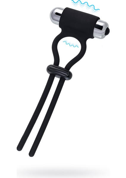 Titreşimli Penis Halkası - A-Toys Titreşimli Kement A-Toys By Toyfa  Kement Jat , Silikon, Siyah, 14 cm