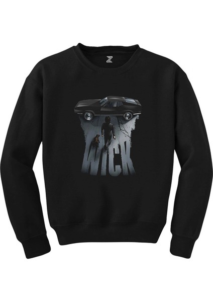 John Wick Car Siyah Sweatshirt