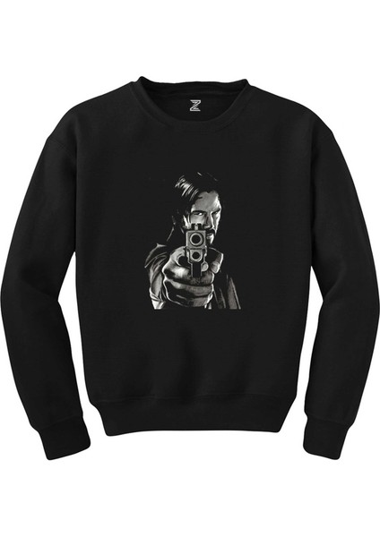 John Wick 4 Guns Siyah Sweatshirt