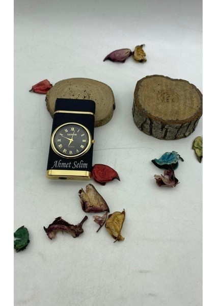 Sevgiliye Hediye Isimli Lüks Saatli Işıklı Pürmüzlü Gazlı Çakmak