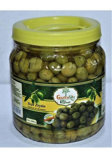 (Hatay) Halhali Yeşil Zeytin-El Kırması 1 kg