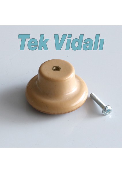 Bohem Düğme Kulp Açık Ceviz Renk Mobilya Mutfak Dolap Dolabı Çekmece Kulbu Plastik Tek Vida fırsatları