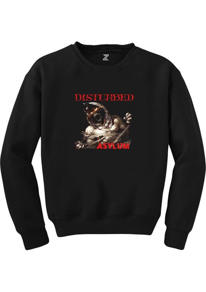 Disturbed Asylum Siyah Sweatshirt