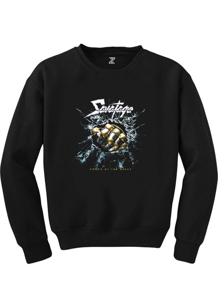 Savatage Power Of The Night Siyah Sweatshirt