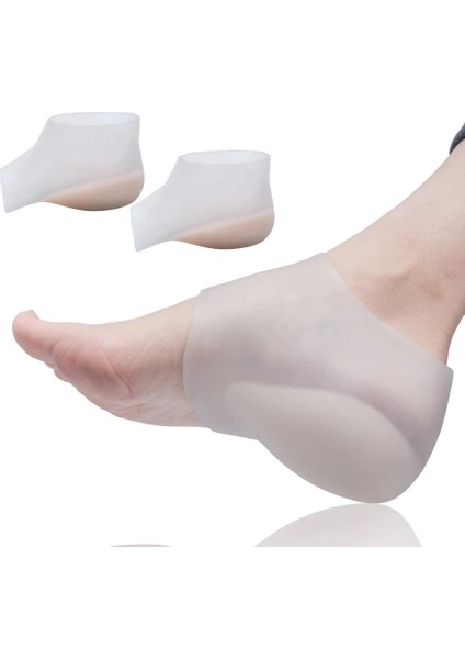 Topuk Yükseltici Topuk Çorabı - Beyaz