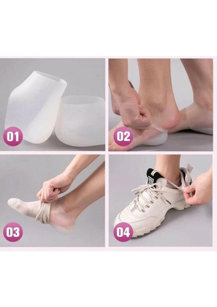 Topuk Yükseltici Topuk Çorabı - Beyaz fırsatları